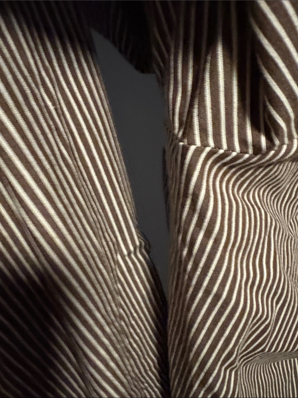 Jones New York Women's Striped Capri Pants in Brown & White - Picture 7 of 12